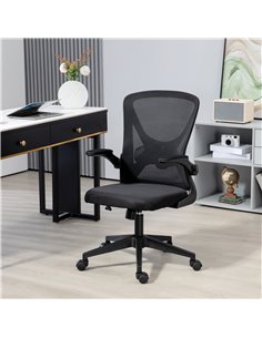 Vinsetto Mesh Computer Desk Office Chair with Lumbar Support, Black 921-405V71BK 2