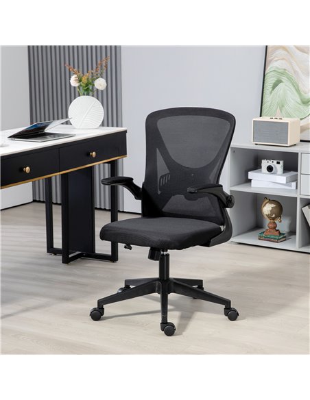 Vinsetto Mesh Computer Desk Office Chair with Lumbar Support, Black 921-405V71BK - pic 33817 | FastDaddyshop