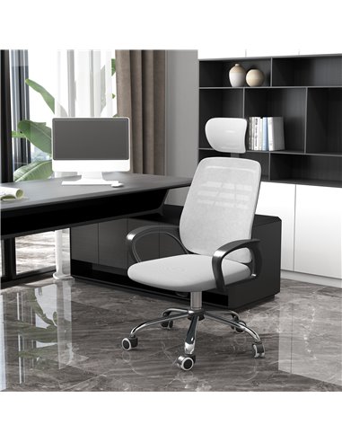 Vinsetto Ergonomic Office Desk Chair with Lumbar Back Support, Grey 921-692V70GY