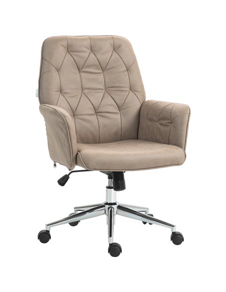 Vinsetto Microfibre Computer Chair with Armrest, Khaki 921-103V71KK - pic 33888 | FastDaddyshop