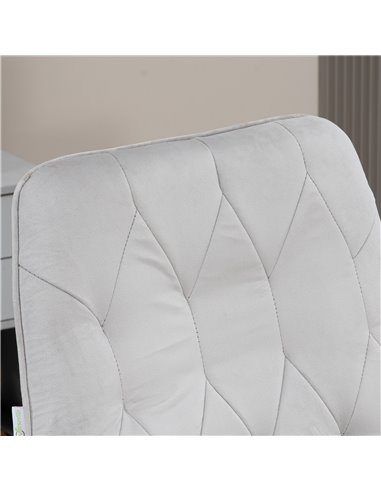 Vinsetto Linen Computer Chair with Armrest, Modern Swivel Chair with Adjustable Height, Light Grey 921-103V72GY
