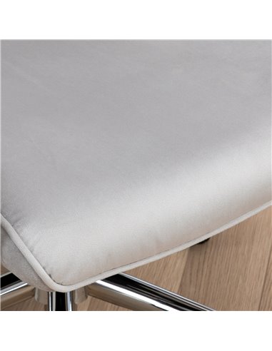 Vinsetto Linen Computer Chair with Armrest, Modern Swivel Chair with Adjustable Height, Light Grey 921-103V72GY