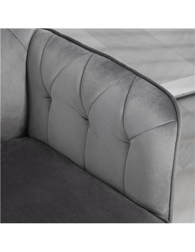 Vinsetto Linen Computer Chair with Armrest, Modern Swivel Chair with Adjustable Height, Dark Grey 921-103V72CG