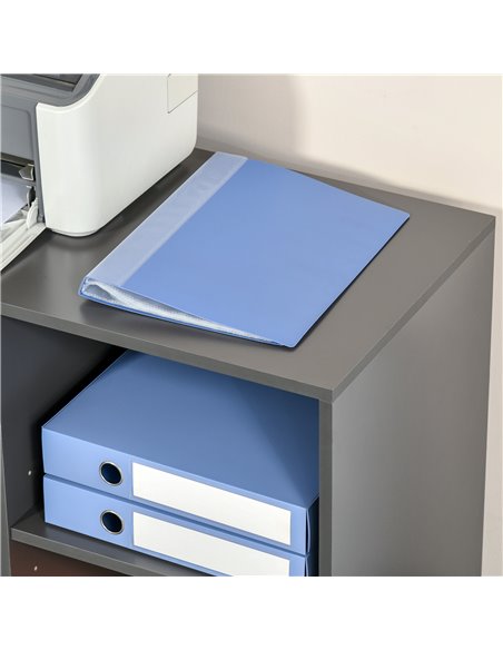 HOMCOM Freestanding Printer Stand Unit Office Desk Side Mobile Storage w/ Wheels 3 Drawers, 2 Open Shelves Modern Style 80L x 40 - pic 33950 | FastDaddyshop