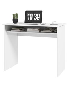 HOMCOM 90 x 50cm Computer Modern Home Office Desk, High Gloss White 836-046V01WT