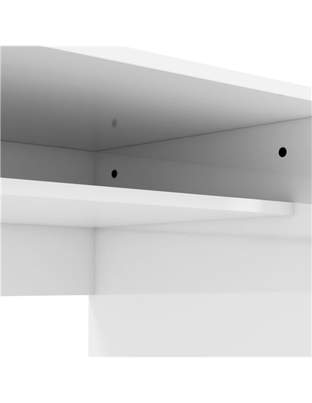 HOMCOM 90 x 50cm Computer Table, Modern Home Office Desk, Small Writing Desk with Storage Shelf, High Gloss White 836-046V01WT - pic 33959 | FastDaddyshop