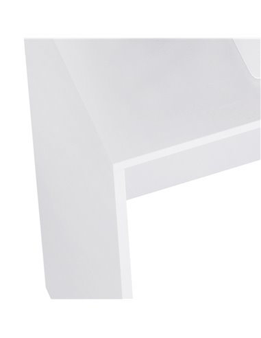 HOMCOM Computer Writing Desk with 4 Drawers, High Gloss Home Office Workstation, White 02-0704