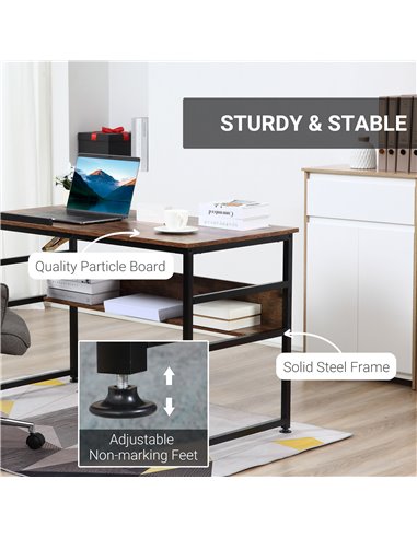 HOMCOM Adjustable Drafting Table Art Desk Drawing Table, Craft Desk Workstation for Painting, Multifunctional Writing Desk w/ 15