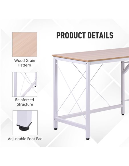 HOMCOM Corner Gaming Desk L-Shape Computer PC Workstation Home Office Three Worktop Writing Table 76x150cm Oak 836-122AK - pic 34116 | FastDaddyshop