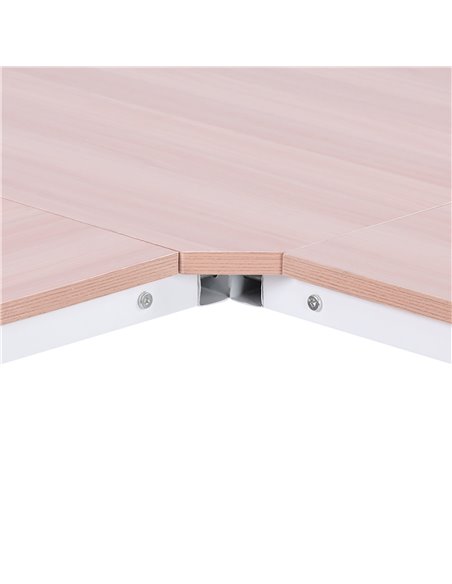 HOMCOM Corner Gaming Desk L-Shape Computer PC Workstation Home Office Three Worktop Writing Table 76x150cm Oak 836-122AK - pic 34119 | FastDaddyshop