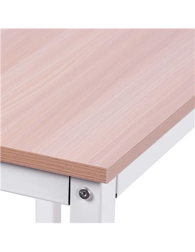 HOMCOM Corner Gaming Desk L-Shape Computer PC Workstation Home Office Three Worktop Writing Table 76x150cm Oak 836-122AK