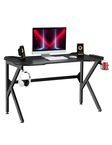 HOMCOM Gaming desk with Cup Holder Headphone Hook, Black 836-228 - pic 34141 | FastDaddyshop