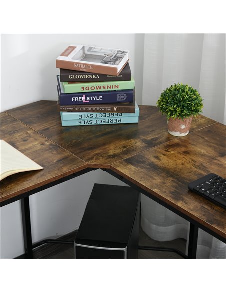 HOMCOM Corner Gaming Desk L-Shape Computer PC Workstation Home Office Study Three Worktop Writing Table 150 x 150 x 75 cm 836-28 - pic 34157 | FastDaddyshop