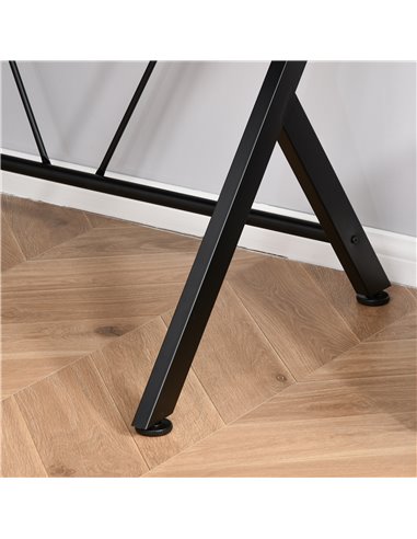 HOMCOM Gaming Desk Computer Table Metal Frame with Cup Holder, Headphone Hook, Cable Hole, Black 836-305