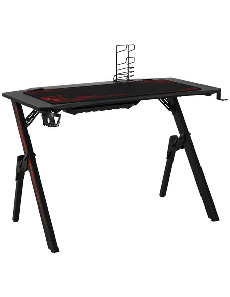 HOMCOM Racing Style Computer Gaming Desk, Black 920-067 - pic 34194 | FastDaddyshop
