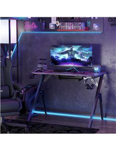 HOMCOM Racing Style Computer Gaming Desk, Black 920-067 2