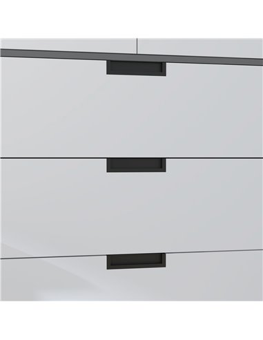 HOMCOM 2 Door Wardrobe, Modern Wardrobe with 3 Drawers and Hanging Rod for Bedroom, Grey 831-621V00MX