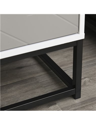 HOMCOM Chest of Drawers with Metal Handles Freestanding Dresser for Bedroom, Living Room 838-052