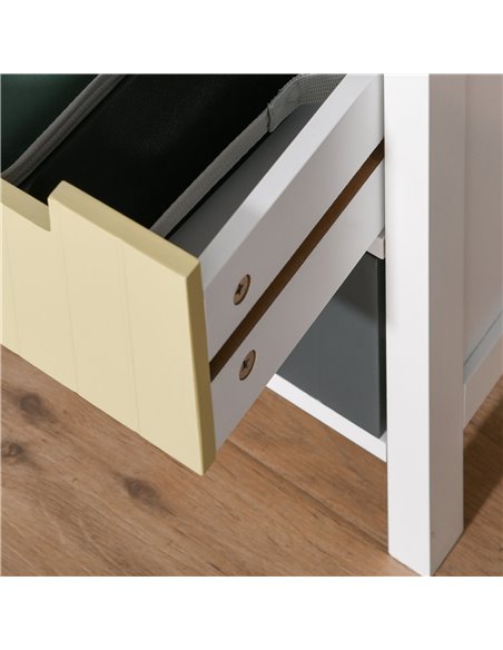 HOMCOM 6 Drawer Storage Tower, Dresser Chest with Wood Top, Organizer Unit for Closets Bedroom Nursery Room Hallway 838-058 - pic 34263 | FastDaddyshop