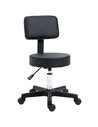 HOMCOM Swivel Salon Chair with Padded Seat Back, Black 503-023V70BK