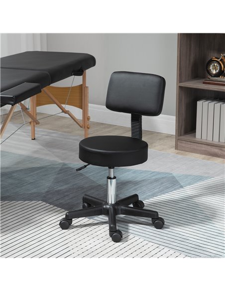 HOMCOM Swivel Salon Chair with Padded Seat Back, Black 503-023V70BK - pic 34276 | FastDaddyshop