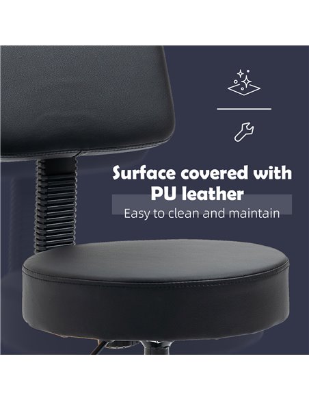 HOMCOM Swivel Salon Chair with Padded Seat Back, Black 503-023V70BK - pic 34278 | FastDaddyshop