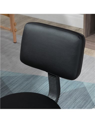 HOMCOM Swivel Salon Chair w/ Padded Seat Back 5 Wheels Adjustable Height Salon Hairdressers Tattoo Spa Rolling Black 503-023V70B