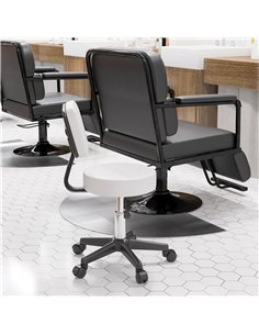 HOMCOM Beautician's Swivel Salon Chair with Padded Seat Back, White 503-023V70WT 2