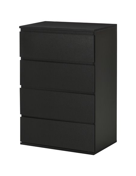 HOMCOM Chest of Drawers, 4-Drawer Modern Dresser, Black 831-337V00BK - pic 34338 | FastDaddyshop