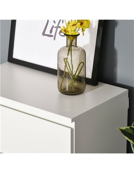 HOMCOM Chest of Drawer, 5 Drawers Storage Cabinet Freestanding Tower Unit Bedroom Living Room Furniture, White 831-337V01 - pic 34379 | FastDaddyshop