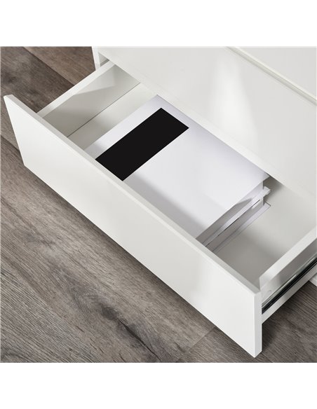 HOMCOM Chest of Drawer, 5 Drawers Storage Cabinet Freestanding Tower Unit Bedroom Living Room Furniture, White 831-337V01 - pic 34382 | FastDaddyshop