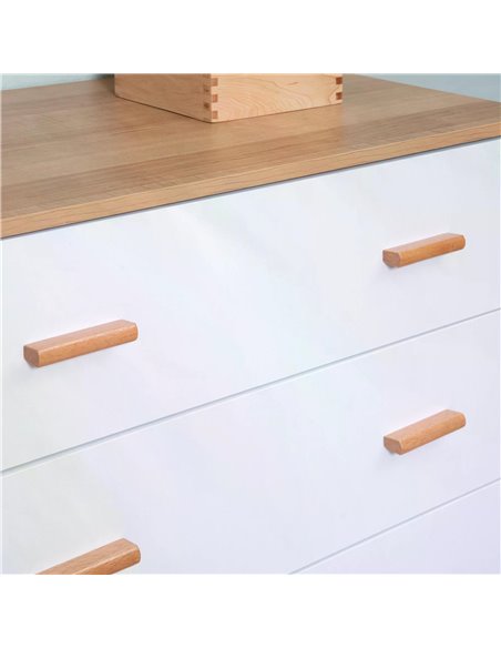 HOMCOM Chest of Drawers with 3 Drawers, Bedroom Cabinet, Storage Organizer for Living Room, White and Natural 831-472 - pic 34391 | FastDaddyshop