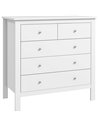 HOMCOM Modern Chest of Drawers, 5 Drawer Storage Cabinet, White 831-256V00WT