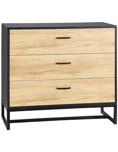 HOMCOM Drawer Chest, 3-Drawer Storage Cabinet Organiser, Natural 831-620V00MX - pic 34437 | FastDaddyshop