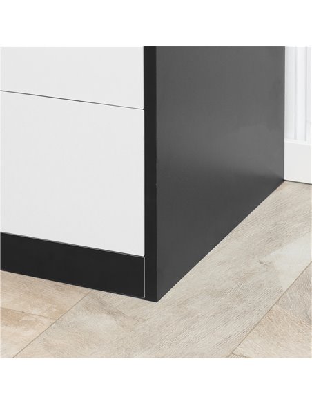 HOMCOM Drawer Chest, 4-Drawer Storage Cabinet Organiser for Bedroom, Living Room, 60cmx40cmx80cm, White and Black 831-619V00MX - pic 34454 | FastDaddyshop