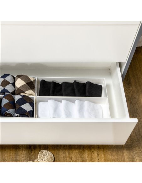 HOMCOM Drawer Chest, 3-Drawer Storage Cabinet Unit with Pine Wood Legs for Bedroom, Living Room, 75cmx42cmx75cm, White 831-526GY - pic 34472 | FastDaddyshop
