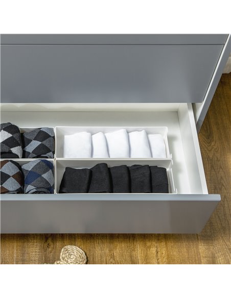 HOMCOM Drawer Chest, 3-Drawer Storage Cabinet Unit with Pine Wood Legs for Bedroom, Living Room, 75cmx42cmx75cm, Grey 831-526WT - pic 34481 | FastDaddyshop