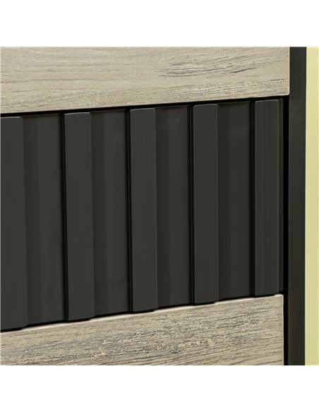 HOMCOM Drawer Chest, 4-Drawer Storage Organiser for Bedroom, Living Room, 80cmx35cmx80cm, Grey and Natural Tone 831-653V80GY - pic 34499 | FastDaddyshop