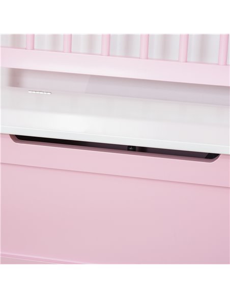 HOMCOM 2-IN-1 Wooden Toy Box Kids Seat Bench Storage Chest Cabinet Organizer with Safety Pneumatic Rod 60 x 30 x 50cm Pink 311-0 - pic 34589 | FastDaddyshop