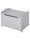 HOMCOM Wooden Kids Children Toy Storage Organizer Chest Safety Hinge Play Room Furniture Grey 60 x 40 x 48 cm 311-013GY
