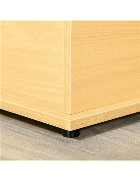 HOMCOM Wooden Storage Trunk Clothes Toy Chest Bench Seat Ottoman Bedding Blanket Trunk Container with Lid - Burlywood 833-321 - pic 34624 | FastDaddyshop