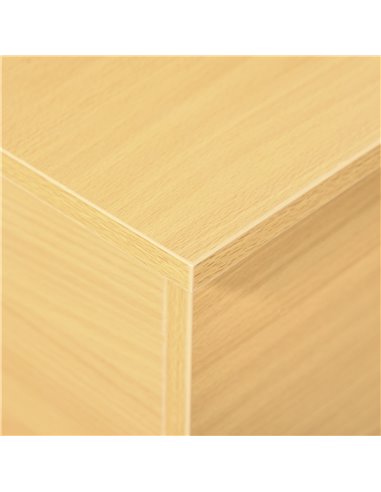 HOMCOM Wooden Storage Trunk Clothes Toy Chest Bench Seat Ottoman Bedding Blanket Trunk Container with Lid - Burlywood 833-321