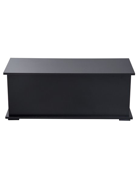 HOMCOM Wooden Storage Box Clothes Toy Chest Bench Seat Ottoman Bedding Blanket Trunk Container with Lid - Black 833-321BK - pic 34632 | FastDaddyshop