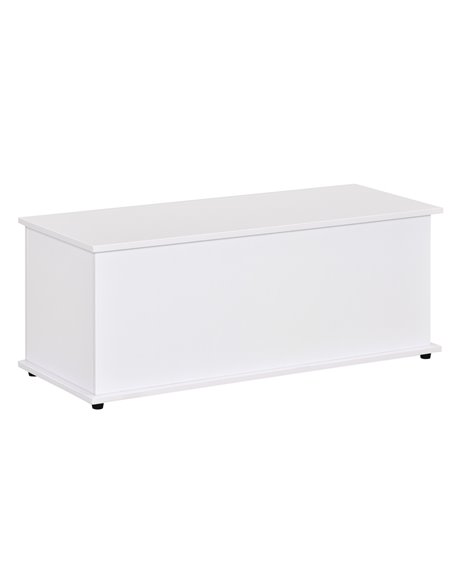 HOMCOM Wooden Storage Box Clothes Toy Chest Bench Seat Ottoman Bedding Blanket Trunk Container with Lid - White 833-321WT - pic 34635 | FastDaddyshop