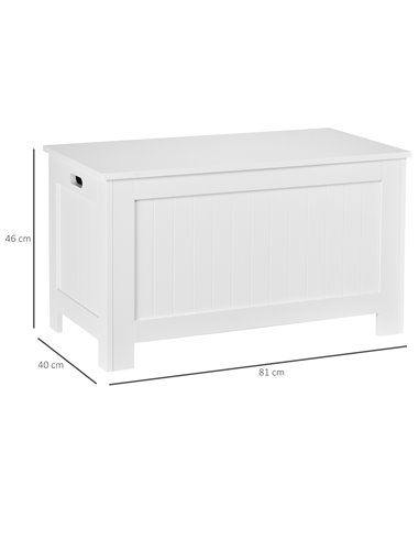 HOMCOM Large Storage Box Toy Chest Cabinet Container Unit Organizer with Lid & Safety Hinges 833-625