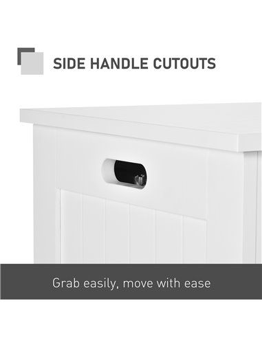 HOMCOM Large Storage Box Toy Chest Cabinet Container Unit Organizer with Lid & Safety Hinges 833-625