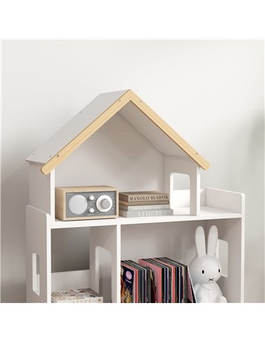 ZONEKIZ 3 Tier Toy Storage Shelf with 6 Cubby White 311-056V80WT