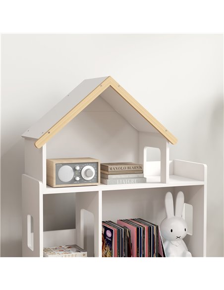ZONEKIZ 3 Tier Toy Storage Shelf with 6 Cubby White 311-056V80WT - pic 34704 | FastDaddyshop
