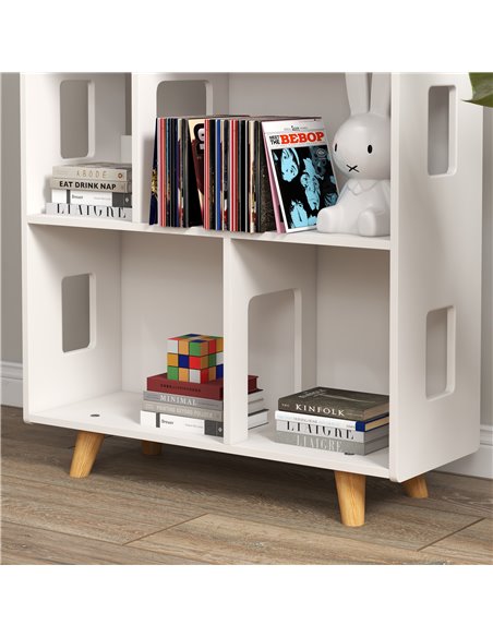 ZONEKIZ 3 Tier Toy Storage Shelf with 6 Cubby White 311-056V80WT - pic 34705 | FastDaddyshop