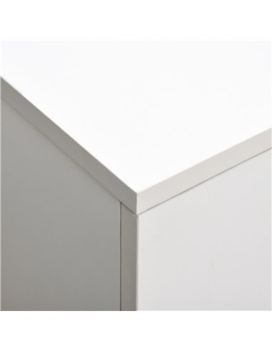 HOMCOM Modern Minimalism Coffee Table with Storage, Sofa Side Table with Shelf & Drawer for Living Room Reception Room, White 83
